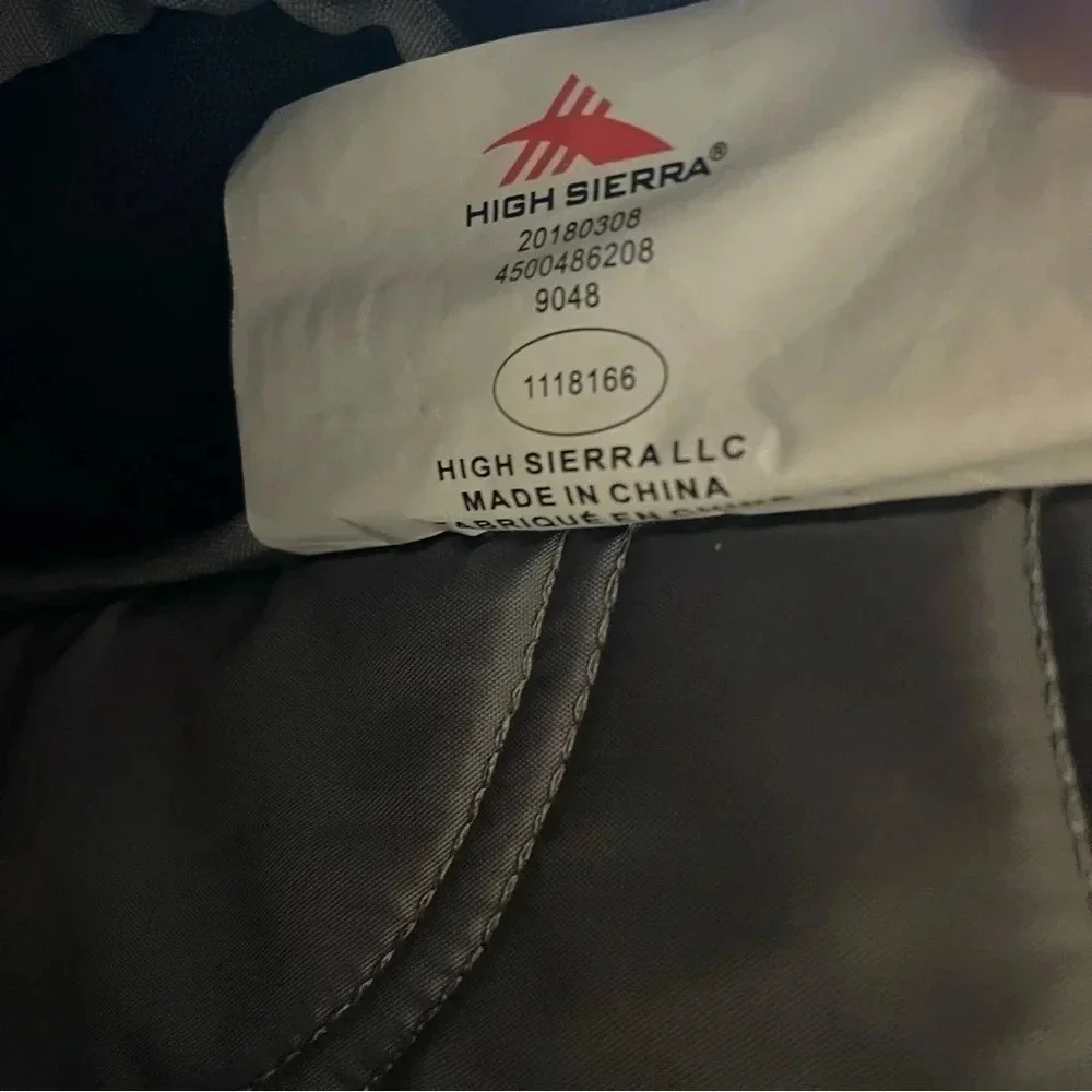 High Sierra Backpack Black And Gray Hiking School Travel